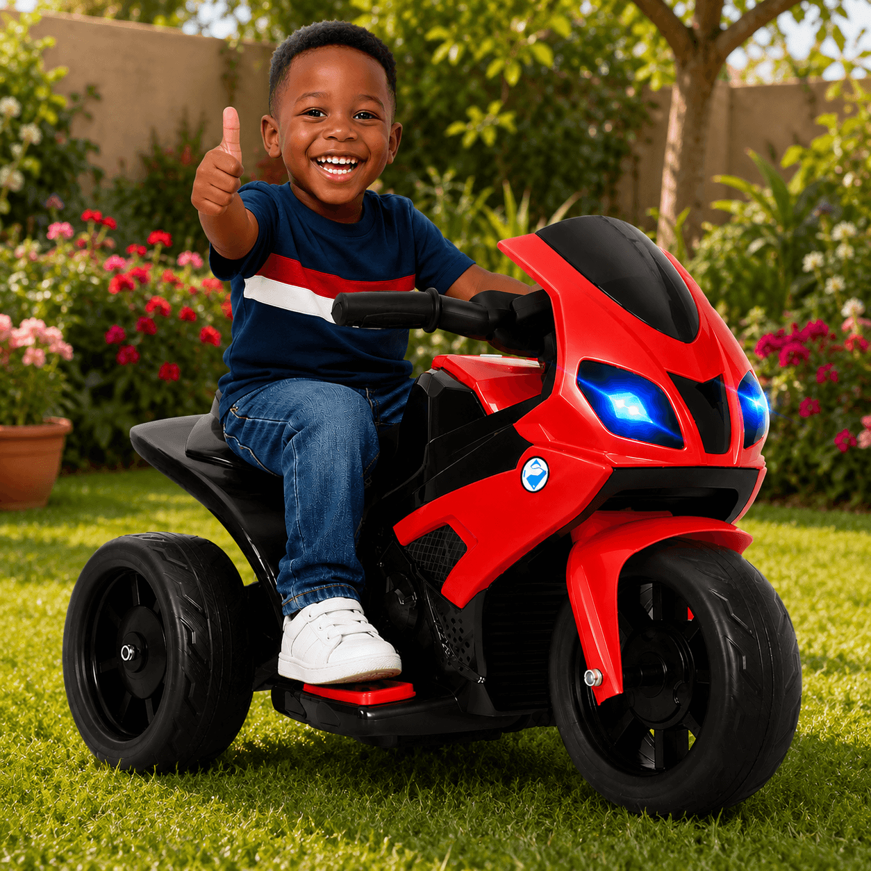 Moto Électrique Enfant 3 Roues -Rouge